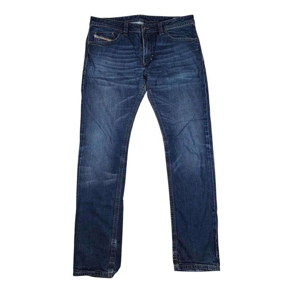 Diesel Thavar Zip Mens 34x32 Blue Slim Skinny Denim Streetwear Indie Grunge